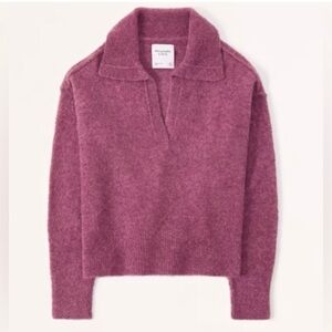 Abercrombie & Fitch Boucle Notch Neck Sweater Polo